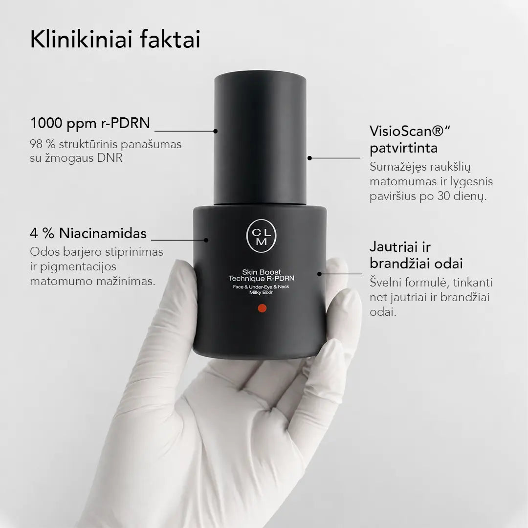 IŠANKSTINIS UŽSAKYMAS: Skin Boost Technique R-PDRN veido ir kaklo odos eliksyras 30ml